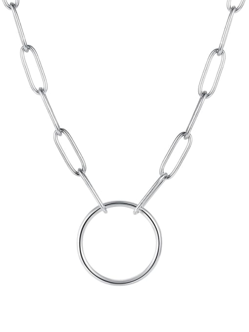 1996 [steel necklace] Titanium Steel Minimalist Geometric Pendant